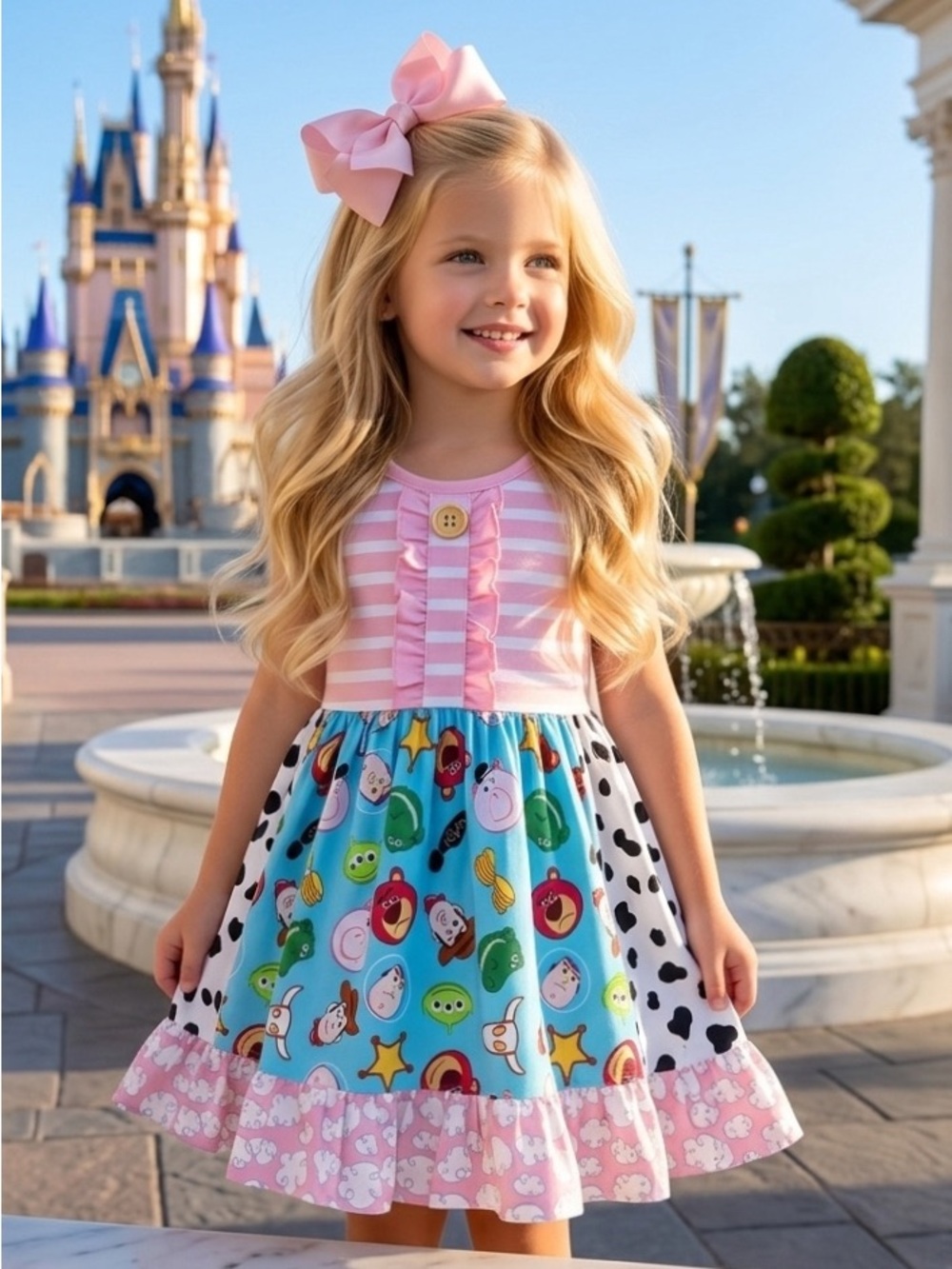 Toy Story dress Girls Disney outfit boutique handmade Disney dress 2 3 4 5 6 7 8